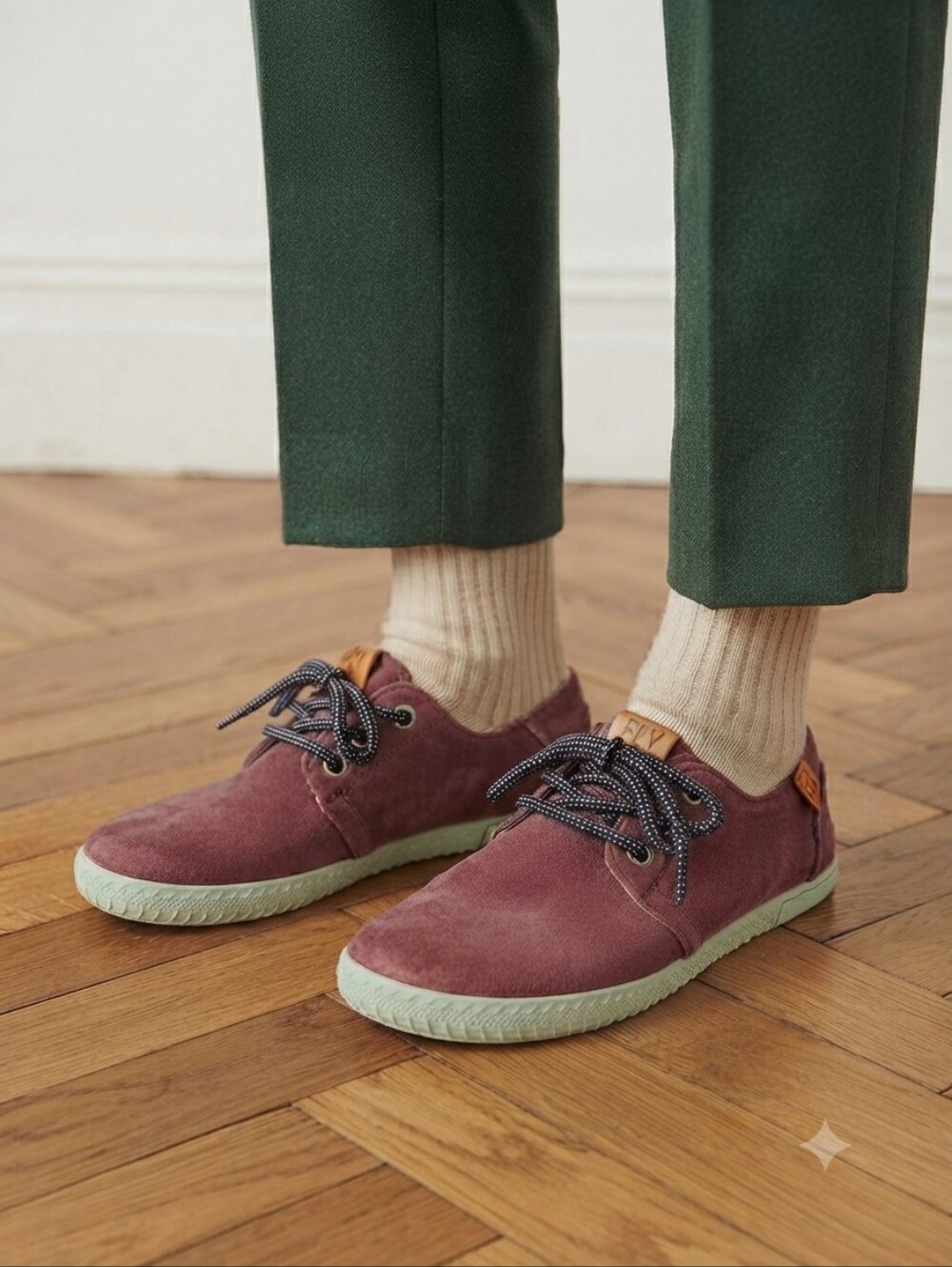 Fly London 37 Eclectic Academia Preppy Punk Skater Purple Suede Fashion Sneakers